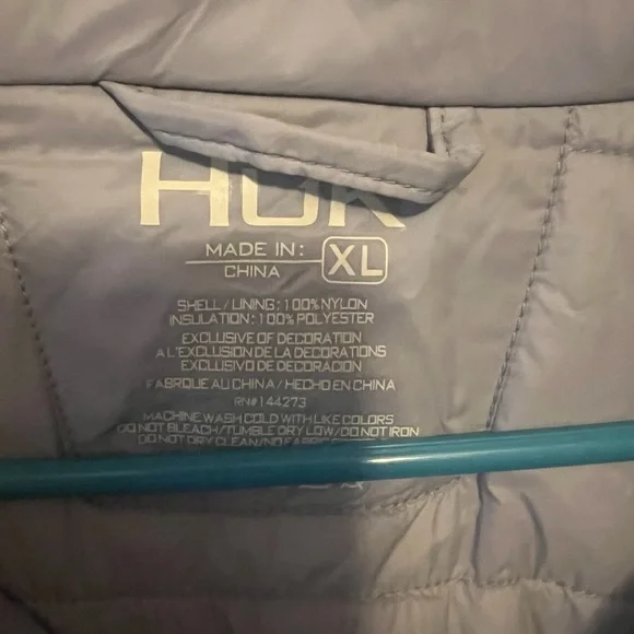 NWT Huk Light Gray Lightweight Men’s Puffer Jacket size XL - Picture 4 of 5